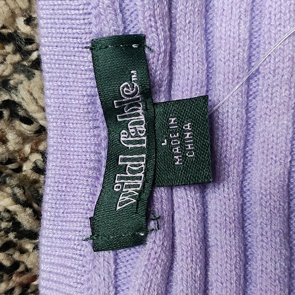 Wild Fable | Purple Ribbed Crop Top - Picture 4 of 6